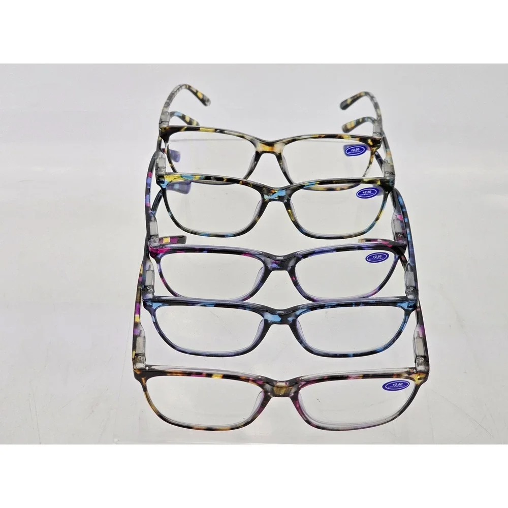 SIGVAN Reading Glasses Unisex +2.50 Multicolor Tortoise Blue Light Block - NEW